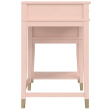 Schreibtisch >Bendik< 2 Schubladen, Rot, MDF/Kautschukholz/Metall - 115x77x49cm (BxHxT)