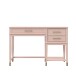 Schreibtisch >Bendik< 2 Schubladen, Rot, MDF/Kautschukholz/Metall - 115x77x49cm (BxHxT)