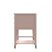 Schreibtisch >Bendik< 2 Schubladen, Rot, MDF/Kautschukholz/Metall - 115x77x49cm (BxHxT)