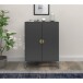 Hochschrank >Asia< in Anthrazit - 90x125x40cm (BxHxT)