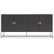 Sideboard >Asia< in Anthrazit - 180x82x40cm (BxHxT)