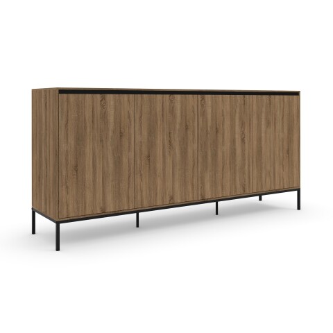 Sideboard >Bari< in Eichenoptik Braun - 175x82x40cm (BxHxT)