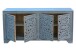 Sideboard >Kalita< in Grau, Massivholz - 170x85x40cm (BxHxT)