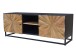 Lowboard >Madira< in Schwarz, Mangoholz/Metall - 140x50x40cm (BxHxT)