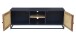 Lowboard >Madira< in Schwarz, Mangoholz/Metall - 140x50x40cm (BxHxT)