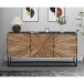 Sideboard >Madira< in Schwarz, Mangoholz/Metall - 180x90x40cm (BxHxT)