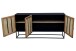 Sideboard >Madira< in Schwarz, Mangoholz/Metall - 180x90x40cm (BxHxT)