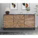 Sideboard >Madira< in Schwarz, Mangoholz/Metall - 180x90x40cm (BxHxT)
