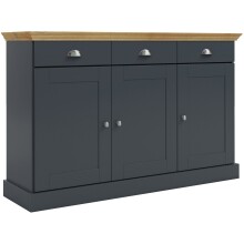 Sideboard >Motala< in Anthrazit - 125x80x35cm (BxHxT)