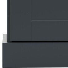 Sideboard >Motala< in Anthrazit - 125x80x35cm (BxHxT)