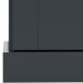 Sideboard >Motala< in Anthrazit - 125x80x35cm (BxHxT)