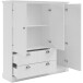 Mehrzweckschrank >Motala< in Weiß - 122x129x35cm (BxHxT)