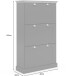 Schuhkipper >Motala< in Weiß - 80x132x30cm (BxHxT)