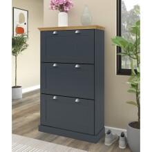 Schuhkipper >Motala< in Anthrazit - 80x132x30cm (BxHxT)