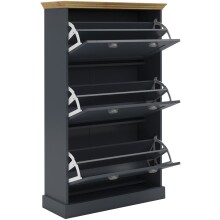 Schuhkipper >Motala< in Anthrazit - 80x132x30cm (BxHxT)
