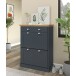 Schuhkipper >Motala< in Anthrazit - 80x105x35cm (BxHxT)