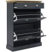 Schuhkipper >Motala< in Anthrazit - 80x105x35cm (BxHxT)