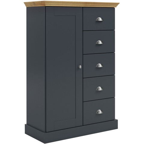 Hochkommode >Motala< in Anthrazit - 75x110x35cm (BxHxT)
