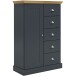 Hochkommode >Motala< in Anthrazit - 75x110x35cm (BxHxT)