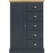 Hochkommode >Motala< in Anthrazit - 75x110x35cm (BxHxT)