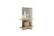 Wohnwand >MONIZ< (2-teilig) Salbei / Eiche, Lowboard 156x57x44cm, Wandboard 65x96x26cm