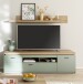Wohnwand >MONIZ< (2-teilig) Salbei/Eiche, Lowboard 195x57x44cm, Wandboard 175x22x26cm