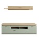 Wohnwand >MONIZ< (2-teilig) Salbei/Eiche, Lowboard 195x57x44cm, Wandboard 175x22x26cm