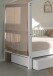 Hausbett >Buche Massiv< in Buche massiv weiß lackiert - 207,5x170x97,5 (BxHxT)