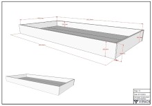 Daybett >Buche Massiv< in Buche massiv weiß lackiert - 207,5x68x97,5 (BxHxT)