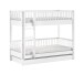 Etagenbett >Buche Massiv< in weiß lackiert - 207,5x175,4x97,5 (BxHxT)