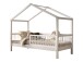 Hausbett >Buche Massiv< in Buche massiv weiß lackiert - 207,5x170x97,5 (BxHxT)