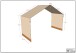 Hausbett >Buche Massiv< in Buche massiv weiß lackiert - 207,5x170x97,5 (BxHxT)