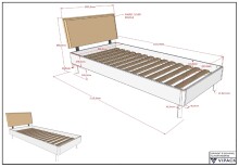 Jugendzimmer-Set >Buche Massiv< (4-teilig) in Buche massiv weiß lackiert