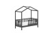 Hausbett >Junior< in Kiefer Anthrazit, Massivholz - 148x150,6x75,8cm (BxHxT)