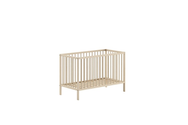 Babybett >Dino< in Buche Natur, Massivholz - 124,4x84,4x65,4cm (BxHxT)
