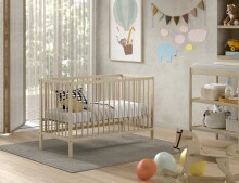 Babybett >Dino< in Buche Natur, Massivholz -...