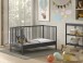 Babybett >Dino< in Buche Anthrazit, Massivholz - 144x84,4x75,5cm (BxHxT)
