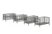 Babybett >Dino< in Buche Anthrazit, Massivholz - 144x84,4x75,5cm (BxHxT)