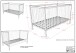 Babybett >Dino< in Buche Weiß, Massivholz - 144x84,4x75,5cm (BxHxT)
