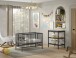 Babymöbel-Set >Dino< in Buche Anthrazit, Massivholz - 124,4x84,4x65,4cm (BxHxT)