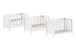 Babybett >Amori< in Weiß, Holzwerkstoff - 129x88,1x66,9cm (BxHxT)