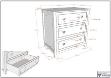 Wickelkommode >Amori< (2-teilig) in Weiß, Holzwerkstoff - 90x100,5x76cm (BxHxT)