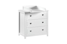 Babymöbel-Set >Amori< (3-teilig) in Weiß, Holzwerkstoff
