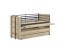 Hochbett >Sam< in Eiche Melamin Dekor - 219x219x116,6x98 (LxBxHxT)