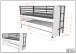 Hochbett >Sam< in Eiche Melamin Dekor - 219x219x116,6x98 (LxBxHxT)