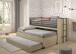 Hochbett >Sam< in Eiche Melamin Dekor - 219x219x116,6x98 (LxBxHxT)