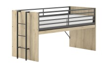 Hochbett >Sam< in Eiche Melamin Dekor -...