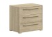 Schubkastenkommode >Sam< in Eiche Melamin Dekor - 67,7x61,5x43 (BxHxT)