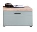 Lowboard >Kathlin< 1 Schublade, schilfgrün / Eiche Dekor - 80x51x47 (BxHxT)
