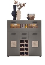 Barschrank >Kathlin< Barfach, Stauraum, LED, basalt...